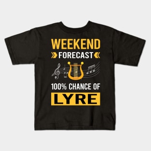 Weekend Forecast Lyre Kids T-Shirt